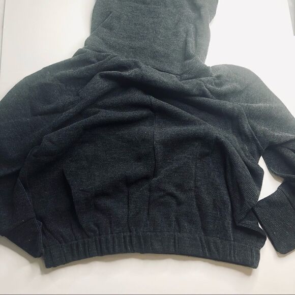 LUMIERE Charcoal Gray Long-Sleeve Super Soft Turtleneck Pullover Top Sweatshirt - Picture 8 of 13